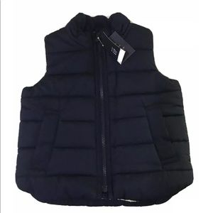 Baby GAP Toddler Puffer Vest Sherpa Lined Fleece Collar Navy Blue Size 3T/3Yrs